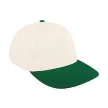 White-Kelly Green Wool Velcro Skate Hat