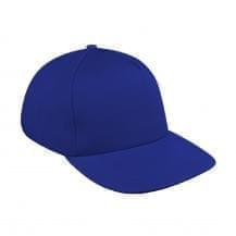 Royal Blue Denim Leather Skate Hat