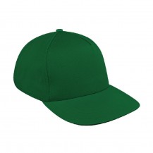 Solid 5 Panel Lo Wool Leather Baseball Cap