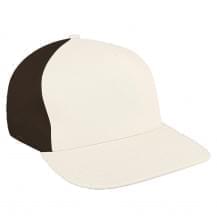 White-Black Brushed Self Strap Skate Hat
