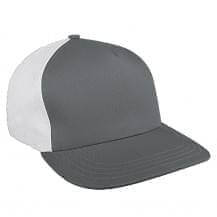 Light Gray-White Denim Self Strap Skate Hat