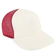 White-Red Meshback Slide Buckle Skate Hat