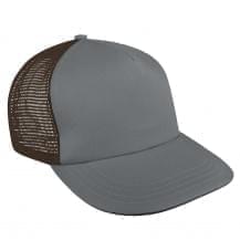 Light Gray-Black Brushed Front Slide Buckle Skate Hat