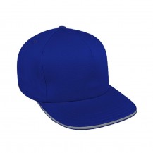 Royal Blue-Light Gray Domestic Velcro 5 Panel