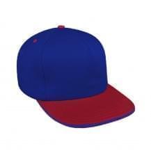 Royal Blue-Red Canvas Self Strap Trucker