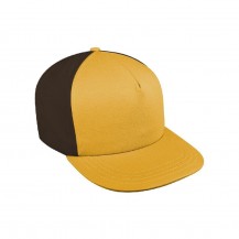 Athletic Gold-Black Split 5 Panel Hi Twill Slider Baseball Cap