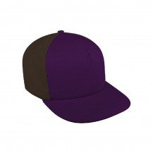 Purple-Black Split 5 Panel Hi Chino Buckle Baseball Cap