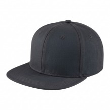 USA-made 6H Dark Gray Chino baseball cap, 3q view, manufactured in Newark NJ
