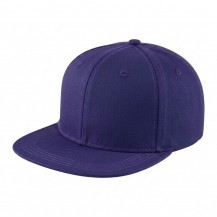 USA-made 6H Purple Chino baseball cap, 3q view, manufactured in Newark NJ