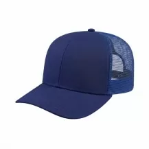 USA-made 6S Royal Blue Polycotton Twill baseball cap, 3q view, manufactured in Newark NJ
