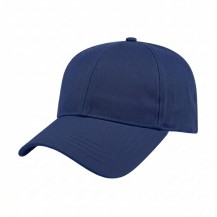 USA-made 6L Royal Blue Polycotton Twill baseball cap, 3q view, manufactured in Newark NJ
