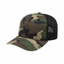 Olive-Black Solid Prostyle Camo/Mesh Snapback Baseball Cap