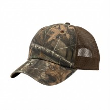 Brown Solid Unstructured RealTree/Mesh Velcro Baseball Cap