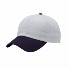 6RSUTO30 White-Navy 3q USA-made 6U White-Navy Ripstop baseball cap, 3q view, manufactured in Newark NJ