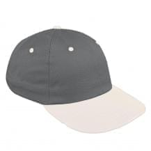 Light Gray-White Wool Leather Dad Cap