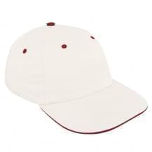 White-Red Brushed Slide Buckle Dad Cap