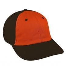 Orange-Black Wool Leather Dad Cap