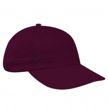 Solid Unstructured Wool Leather Baseball Cap