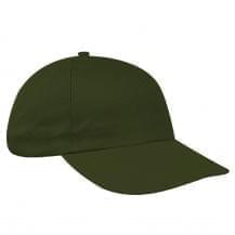 Olive Green Ripstop Leather Dad Cap