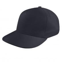 Stock Black Five Panel Chino Snapback