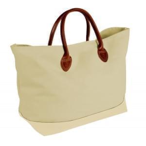USA Made Canvas Leather Handle Totes, 10899-15C
