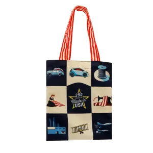 Full Bleed Printed Handle Twill Flat Tote