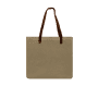 Leather Handle Natural Canvas T Bottom