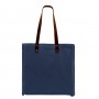 Leather Handle Zip Top Domestic Twill Gusset