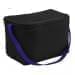 USA Made Nylon Poly 6 Pack Coolers, Black-Purple, 100960-AO1