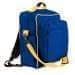 USA Made Poly Daypack Rucksacks, Royal Blue-Gold, 1070-A05