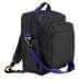 USA Made Poly Daypack Rucksacks, Black-Purple, 1070-AO1
