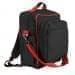 USA Made Poly Daypack Rucksacks, Black-Red, 1070-AO2