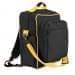 USA Made Poly Daypack Rucksacks, Black-Gold, 1070-AO5