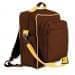USA Made Poly Daypack Rucksacks, Brown-Gold, 1070-AP5