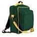 USA Made Poly Daypack Rucksacks, Hunter Green-Gold, 1070-AS5