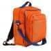 USA Made Poly Daypack Rucksacks, Orange-Royal Blue, 1070-AX3