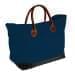 USA Made Canvas Leather Handle Totes, Navy-Black, 10899-CC9