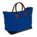 USA Made Canvas Leather Handle Totes, Royal Blue-Black, 10899-CF9