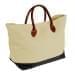 USA Made Canvas Leather Handle Totes, Natural-Black, 10899-CK9