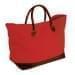 USA Made Canvas Leather Handle Totes, Red-Brown, 10899-DE9