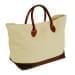 USA Made Canvas Leather Handle Totes, Natural-Brown, 10899-DK9