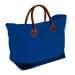 USA Made Canvas Leather Handle Totes, Royal Blue-Navy, 10899-IF9