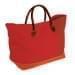 USA Made Canvas Leather Handle Totes, Red-Orange, 10899-JE9