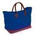 USA Made Canvas Leather Handle Totes, Royal Blue-Red, 10899-LF9