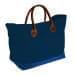 USA Made Canvas Leather Handle Totes, Navy-Royal Blue, 10899-MC9