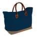 USA Made Canvas Leather Handle Totes, Navy-Bronze, 10899-OC9