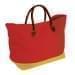 USA Made Canvas Leather Handle Totes, Red-Gold, 10899-QE9