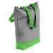 USA Made Poly Notebook Tote Bags, Grey-Lime, 1AAMX1UA1Y