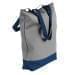 USA Made Poly Notebook Tote Bags, Grey-Navy, 1AAMX1UA1Z