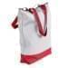 USA Made Poly Notebook Tote Bags, White-Red, 1AAMX1UA32